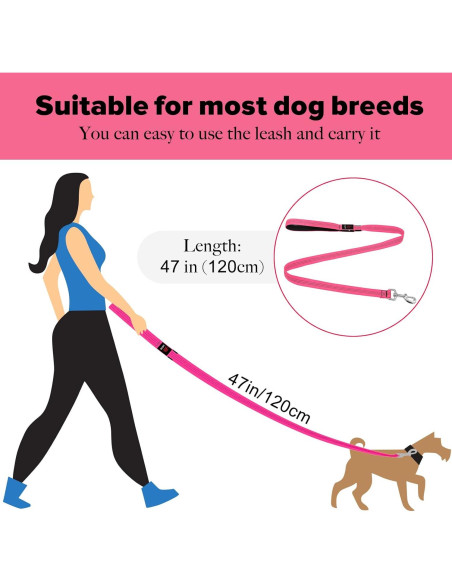 Correa para Perros Illumifun LED Rosa 1 - Recargable USB, Nylon Correa para Perros Illumifun LED Rosa 1 - Recargable USB, Nylon