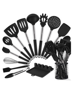 Juego de Utensilios de Cocina HOTEC 14pcs Silicona Resistente