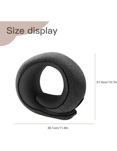 Almohada de Viaje Tuvalud CH001-1 Espuma Viscoelástica Ajustable