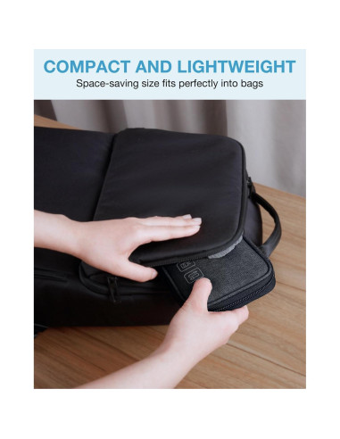 Organizador de Cables BAGSMART Negro 19x11 cm para Viaje