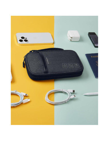 Organizador de Cables BAGSMART Negro 19x11 cm para Viaje