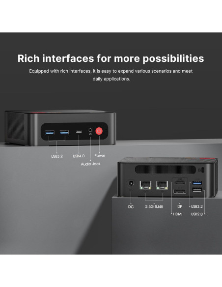 Mini PC Gaming BOSGAME P3, Ryzen 9 16GB 512GB SSD Mini PC Gaming BOSGAME P3, Ryzen 9 16GB 512GB SSD