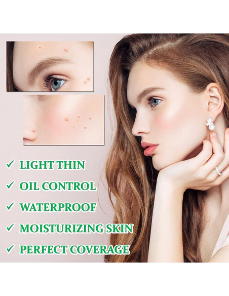 Base de Maquillaje CC Cream CAHIUYOA 30 ml Natural con Esponja Base de Maquillaje CC Cream CAHIUYOA 30 ml Natural con Esponja