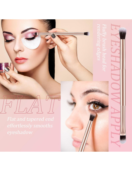 50 Brochas de Maquillaje Doble Punta Bokon - Difuminar Sombra de Ojos 50 Brochas de Maquillaje Doble Punta Bokon - Difuminar Sombra de Ojos