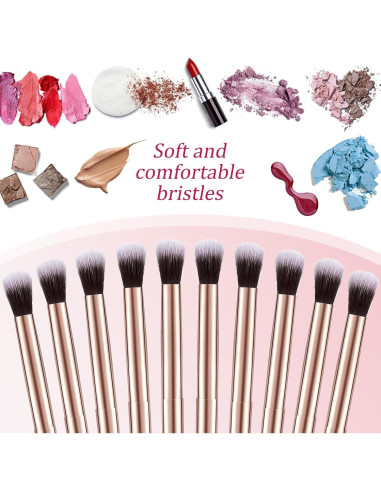 50 Brochas de Maquillaje Doble Punta Bokon - Difuminar Sombra de Ojos