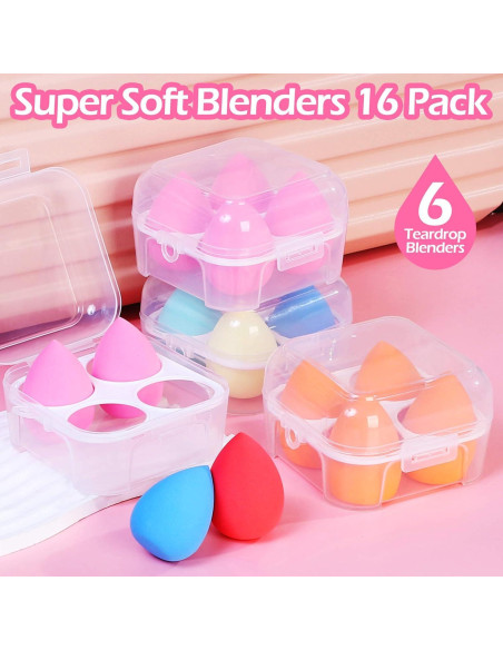 Set de 16 Esponjas de Maquillaje Aussumy - Sin Látex, Suaves y Duraderas Set de 16 Esponjas de Maquillaje Aussumy - Sin Látex, Suaves y Duraderas
