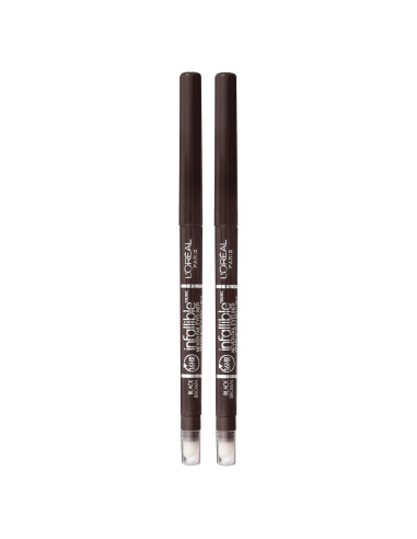 Lápiz de Ojos Mecánico L'Oreal Infallible 2 Unidades Marrón Negro