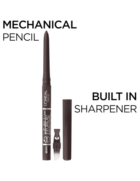 Lápiz de Ojos Mecánico L'Oreal Infallible 2 Unidades Marrón Negro Lápiz de Ojos Mecánico L'Oreal Infallible 2 Unidades Marrón Negro