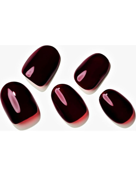 Uñas Postizas Cortas Ovaladas GLAMERMAID Gel Burdeos 24 Piezas Uñas Postizas Cortas Ovaladas GLAMERMAID Gel Burdeos 24 Piezas