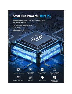 Mini PC Industrial Baieyu Core i5-8260U 16GB RAM 512GB SSD 2
