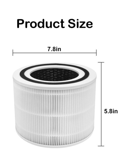 Paquete de 4 Filtros HEPA H13 3-en-1 para Purificador Levoit Paquete de 4 Filtros HEPA H13 3-en-1 para Purificador Levoit