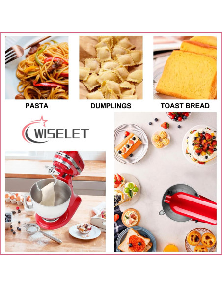 Gancho de masa de acero inoxidable Wiselet para KitchenAid 4.5-5L Gancho de masa de acero inoxidable Wiselet para KitchenAid 4.5-5L