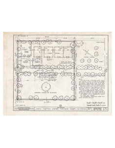 Mapa Vintage Tumbas Cementerio Judío Sonora 35.56x27.94cm