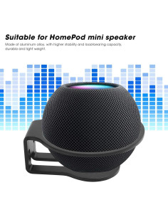 Soporte de Pared ASHATA para HomePod Mini - Aluminio Negro 2