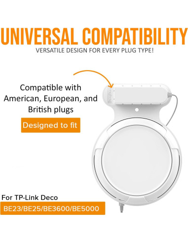 Soporte de Montaje en Pared TP-Link Deco BE23/BE25/BE3600/BE5000 WiFi 7 Blanco 3 Paquetes