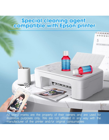 Kit de limpieza de cabezales de impresión CoYlBod 100 ml para Epson