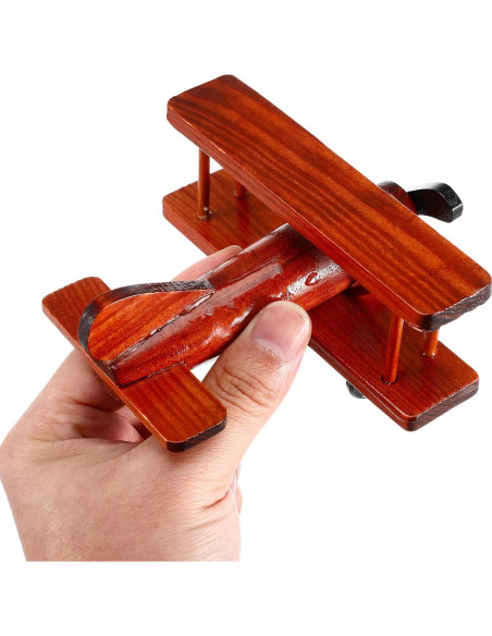 Avión de madera vintage DECHOUS 13.3x12.9x7 cm Avión de madera vintage DECHOUS 13.3x12.9x7 cm