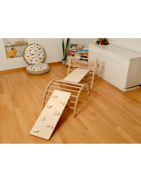Juego de Escalada de Madera Kidodido con Triángulo y Arco Juego de Escalada de Madera Kidodido con Triángulo y Arco