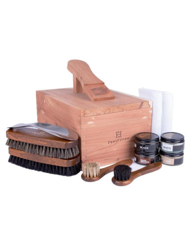 Kit de Cuidado de Zapatos FootFitter con Caja de Cedro
