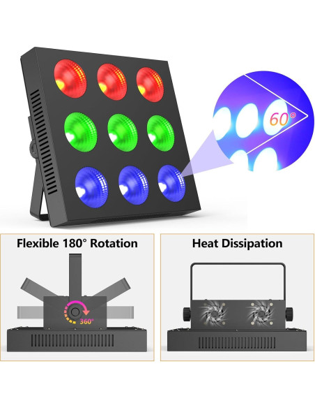 Barra de luces LED RGBW 120W DJ Par 36CH estroboscópica Barra de luces LED RGBW 120W DJ Par 36CH estroboscópica
