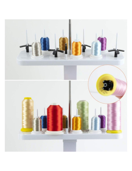Soporte de Hilo de 20 Conos Sew Tech Ajustable para Bordar Soporte de Hilo de 20 Conos Sew Tech Ajustable para Bordar