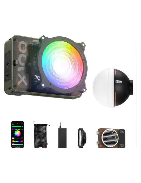 Luz de Video Portátil ZHIYUN MOLUS X100 RGB 100W Softbox Luz de Video Portátil ZHIYUN MOLUS X100 RGB 100W Softbox