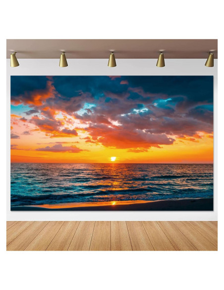 Fondo de Fotografía Yeele 2.4x1.8m Atardecer Playa Decoración Fondo de Fotografía Yeele 2.4x1.8m Atardecer Playa Decoración