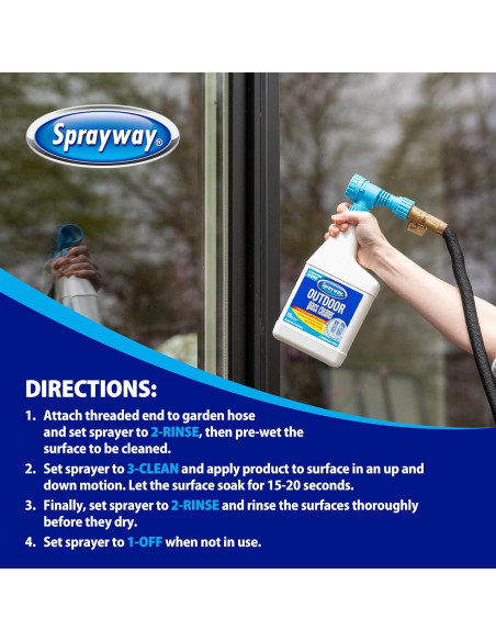 Limpiador de Vidrios Sprayway 0.95L - Brillo Sin Rayas Limpiador de Vidrios Sprayway 0.95L - Brillo Sin Rayas