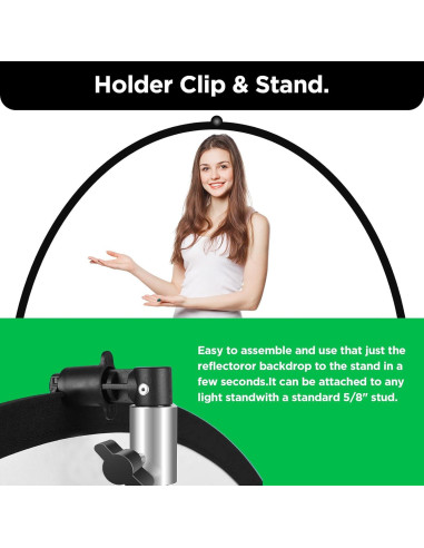 Soporte de Clip y Trípode de Luz Hahawalker 2.6m Ajustable