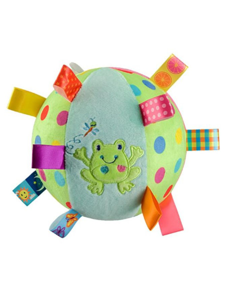 Pelota Suave de Peluche Inchant Rana Verde 15.5 cm Sonajero