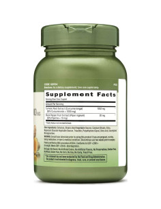 Suplemento Herbal GNC Cúrcuma Curcumina 1000mg 117g 2