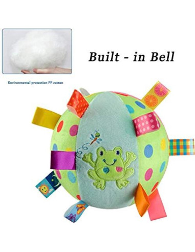 Pelota Suave de Peluche Inchant Rana Verde 15.5 cm Sonajero