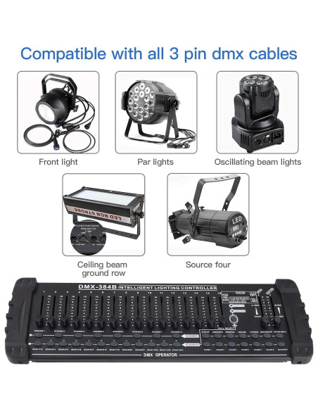 Controlador DMX 384 Canales Holdlamp para Iluminación Controlador DMX 384 Canales Holdlamp para Iluminación
