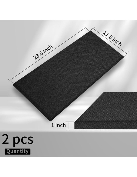 Panel Acústico Negro 60x30 cm - Paquete de 2 Absorbentes de Sonido Panel Acústico Negro 60x30 cm - Paquete de 2 Absorbentes de Sonido