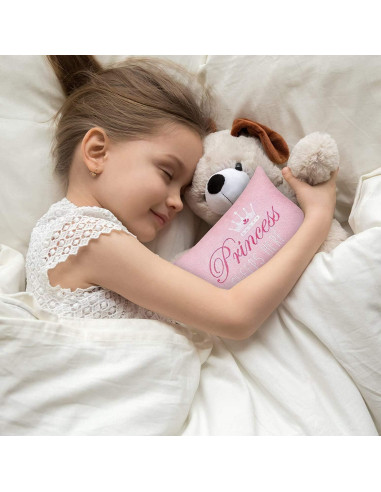 Almohada Decorativa Princesa Duerme Aquí C&F Home Rosa 23x15 cm