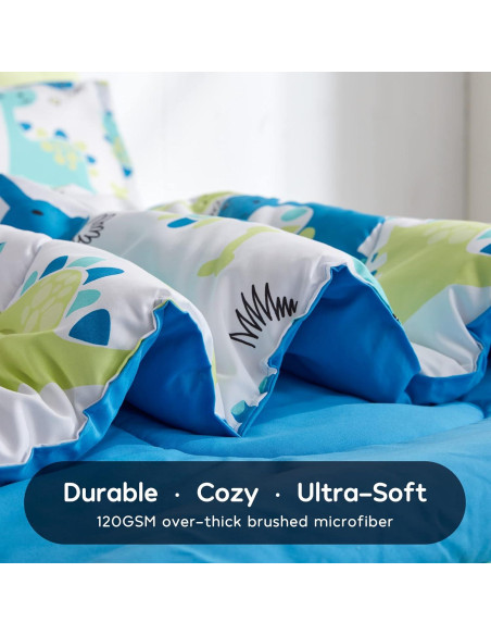 SLEEP ZONE Juego de Ropa de Cama Twin Dino Lindo - Suave y Duradero SLEEP ZONE Juego de Ropa de Cama Twin Dino Lindo - Suave y Duradero