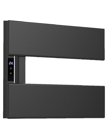 Soporte de Toallas Calentado Eléctrico EIKANIOS 2Bar Negro Soporte de Toallas Calentado Eléctrico EIKANIOS 2Bar Negro