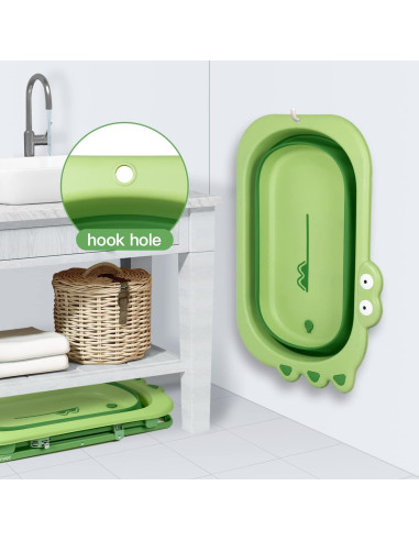 Bañera Plegable Beberoad Love Verde para Bebés y Niños