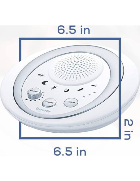 Máquina de Ruido Blanco Beurer WN50, 6 Sonidos Relajantes, Portátil Máquina de Ruido Blanco Beurer WN50, 6 Sonidos Relajantes, Portátil