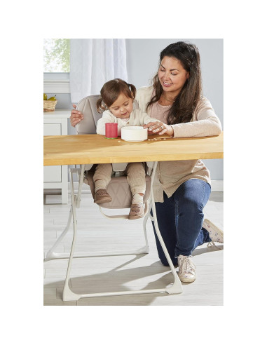 Silla Alta Plegable Primo Taupe para Bebé 6-36 Meses