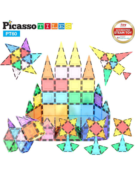 PicassoTiles Set de Azulejos Magnéticos 104 Piezas Animales Marinos PicassoTiles Set de Azulejos Magnéticos 104 Piezas Animales Marinos