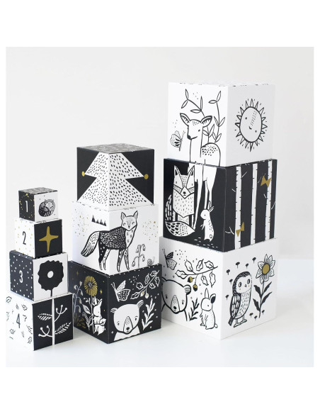 Conjunto Constructor de Bosque Wee Gallery - Oso de Bambú y Bloques Conjunto Constructor de Bosque Wee Gallery - Oso de Bambú y Bloques