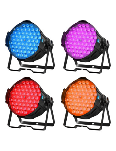 Luces de escenario LED Big Dipper 54x3W RGB paquete de 4
