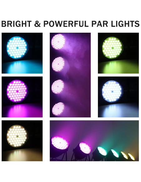 Luces de escenario LED Big Dipper 54x3W RGB paquete de 4 Luces de escenario LED Big Dipper 54x3W RGB paquete de 4