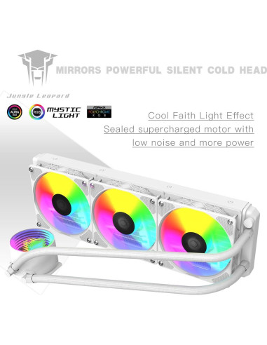 Enfriador de CPU Líquido Jungle Leopard TK1 360mm ARGB Blanco