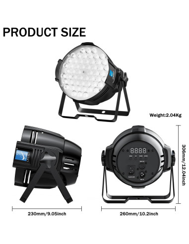 Luces de escenario LED Big Dipper 54x3W RGB paquete de 4