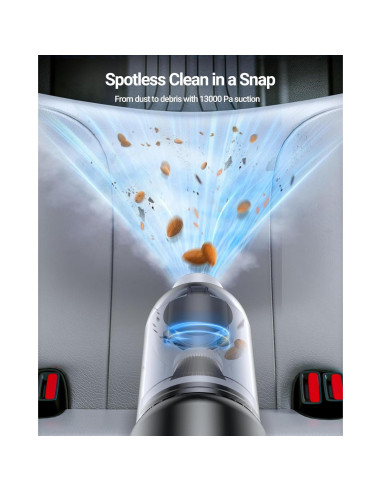 Aspiradora de Coche SEALIGHT X2PM Portátil Inalámbrica 180ML