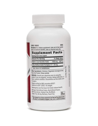 GNC Vitamina C 1000 mg Doble - Antioxidante Inmunológico