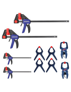 WORKPRO Juego de Abrazaderas para Carpintería 10 Piezas 30.48 cm