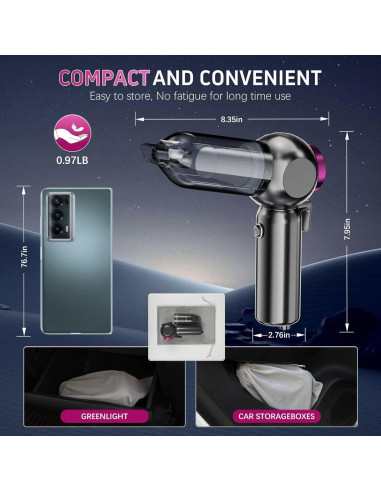 Aspiradora de Mano Inalámbrica ZARRSON SW-102B 16000PA
